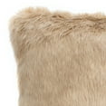 thumbnail image 3 of SAFAVIEH Adanna Fur 20" x 20" Solid Faux Fur Plush Pillow, Brown, 3 of 4