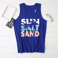 thumbnail image 4 of Women Summer Tops Women Racerback Tank Top Summer Casual Loose Fit Tops Camisole Workout Tanks Vacation Beach Shirts Cardigan Shorts Set Little Boy Blank Muscle Compression Long Deer for Blue L, 4 of 4