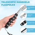 thumbnail image 2 of Uxcell 2-Pack Telescopic Handheld Flagpoles, 3.9ft/1.2m Stainless Steel Handheld Portable Extendable Flagpoles [Black], 2 of 7