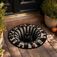 thumbnail image 3 of Halloween 3D Rugs Optical Illusion, All-Weather Black Cat 3D Optical Illusion Rugs, Front Door Mat for Indoor, Outdoor, Entrance, Patio & Porch, Halloween Illusions Rug for Home, 3 of 7