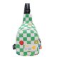 thumbnail image 5 of Bolso de moda para niños y niñas, bandolera pequeña, riñonera para niños, bolso de viaje ligero con entramado de ajedrez, 5 of 6
