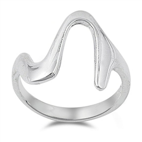 Abstract Wave Signal Tribal Twisted Ring .925 Sterling Silver Band Jewelry Female Male Unisex Size 8