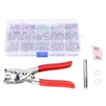 thumbnail image 3 of Metal Snap Fastener, Snap Fastener Metal Prong Press Button Hollow Hollow Snap Fastener with a Large Storage Box for Shirts for Shoes, 3 of 7