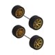 thumbnail image 2 of 2 piezas de ruedas 1:64, llantas de aluminio para modificaciones de automóviles con ejes de varilla redonda, Oro, 2 of 9