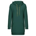 thumbnail image 6 of Utoimkio Women's Long Sleeve Hooded Sweatshirt Dress Casual Loose Midi Dresses for Women with Pockets, 6 of 8