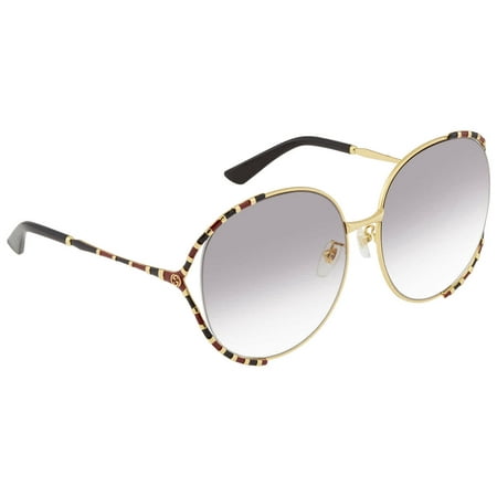 Gucci Grey Round Ladies Sunglasses GG0595S 006 64