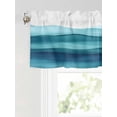 thumbnail image 6 of Valances for Windows Teal Blue Rod Pocket Cafe Window Treatments Valance Curtains for Kitchen Bathroom Laundry Basement Windows 42"x18", 6 of 9