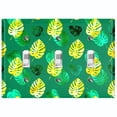 thumbnail image 1 of Metal Light Switch Plate Cover Tropical Jungle Palm Leaves Yellow Green JGL005, 1 of 13