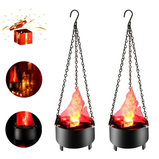 CJC 3D Fake Fire Light, Hanging LED Flame Light, Artificial Silk Flame Stage Effect Light