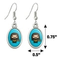 thumbnail image 4 of Aquaman Movie Cute Chibi Character Novelty Dangling Drop Oval Charm Earrings, 4 of 5