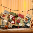thumbnail image 3 of Linen Christmas Stocking Gift Charms Christmas Stockings Christmas Decorations Holiday Decorations Santa Claus, 3 of 9