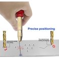 thumbnail image 5 of 2PCS Auto Center Punch 13cm Steel Auto Center Punch Adjustable Impact Center Punch Auto Center Punch with Cap Precision Auto Center Punch for Metal Wood- Gold Black, 5 of 5
