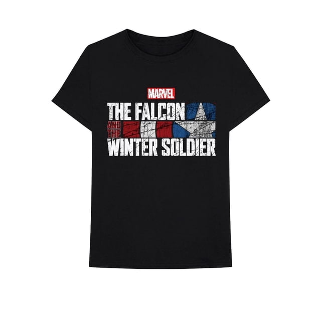 Marvel Comics T-Shirt pour Adulte Falcon & Winter Soldier en Coton avec Logo Textuel