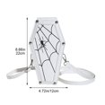 thumbnail image 2 of Jiibva Gothic Pu Leather Bag Coffin Shape Crossbody Bag Halloween Cell Phone Purses Punk Shoulder Bag Handbags for Female, 2 of 7