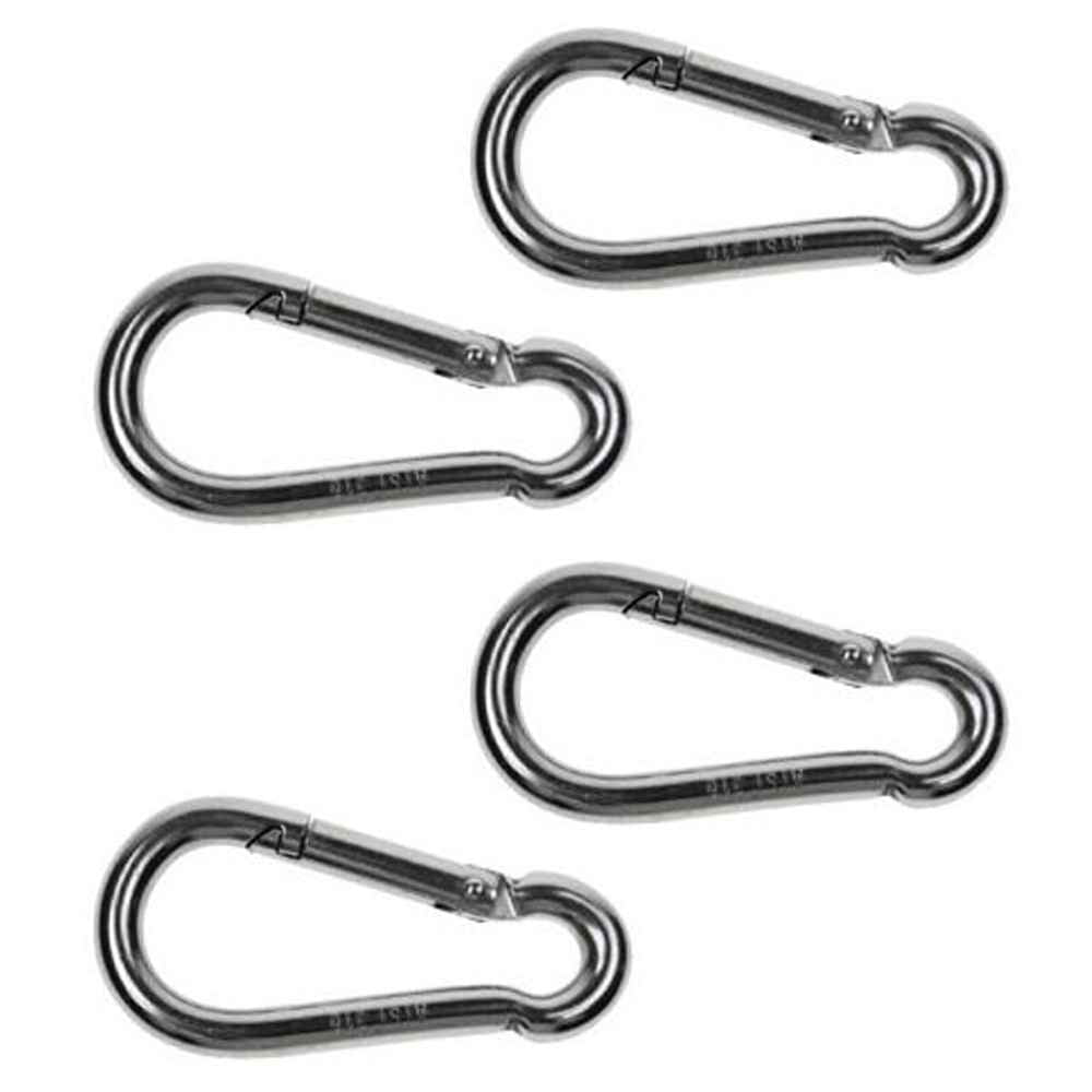 Lot of 25 Stainless Steel 2 3/8" Snap Hook Carabiners 
