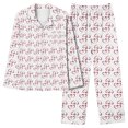 thumbnail image 2 of VBTAPA Pajamas Set for Women 2 Piece Lounge Sets Cute Print Long Sleeve Shirt Pants Matching Pjs Set Valentien's Day Gift #9Multicolor XXL, 2 of 5