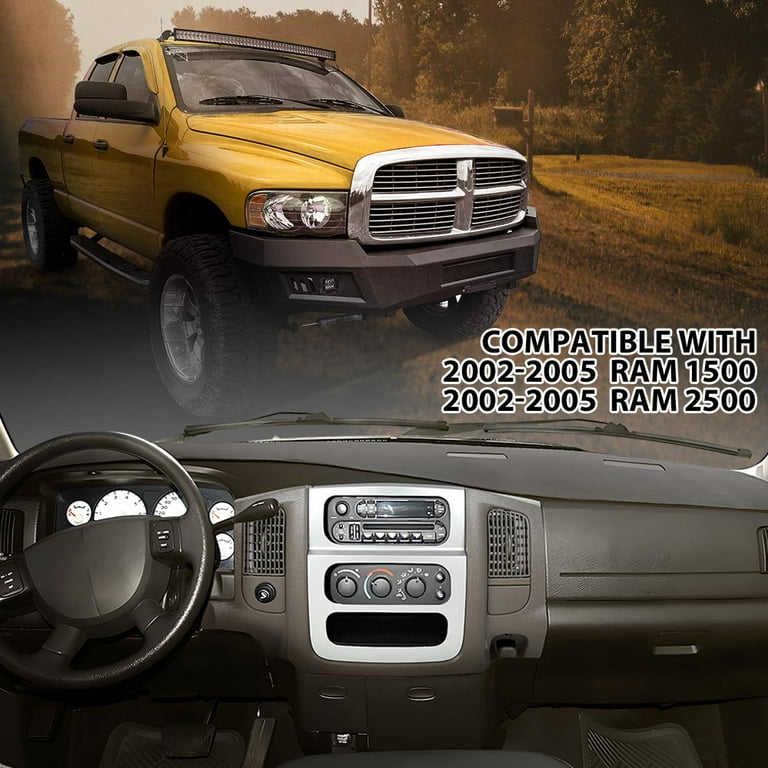 CROSSDESIGN Dash Trim Bezel Radio Surround Panel Fit for Dodge Ram 1500 2002 2005 Dodge Ram 2500 3500 2003 2005 Beige