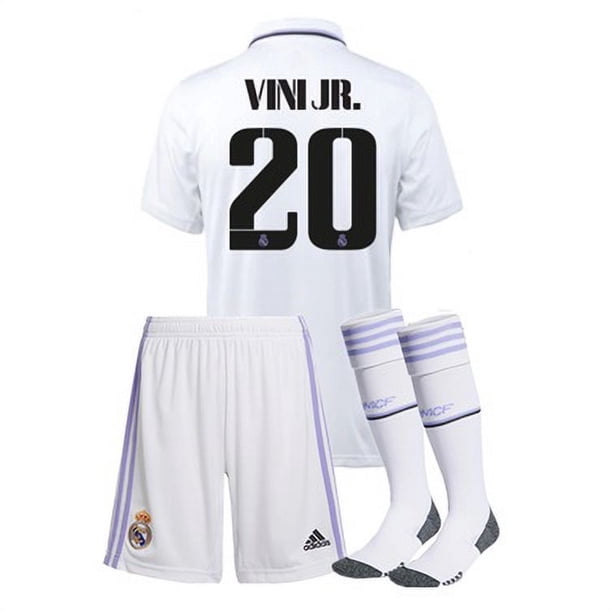 2022 2023 Camiseta De Fútbol Para Niños Real Madrid Conjunto Calcetines