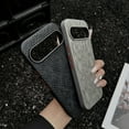 thumbnail image 3 of Dteck For Google Pixel 9 Pro XL Snakeskin Texture Back Cover Shock-Absorbent Lightweight Anti-Scratch Non-Slip PU Leather PC+TPU Protective Case Anti-Fingerprint Basic Phone Case, Black, 3 of 9