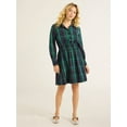 thumbnail image 2 of Free Assembly Women's Cotton A Line Dress with Long Sleeves, Sizes XS-XXXL, 2 of 5