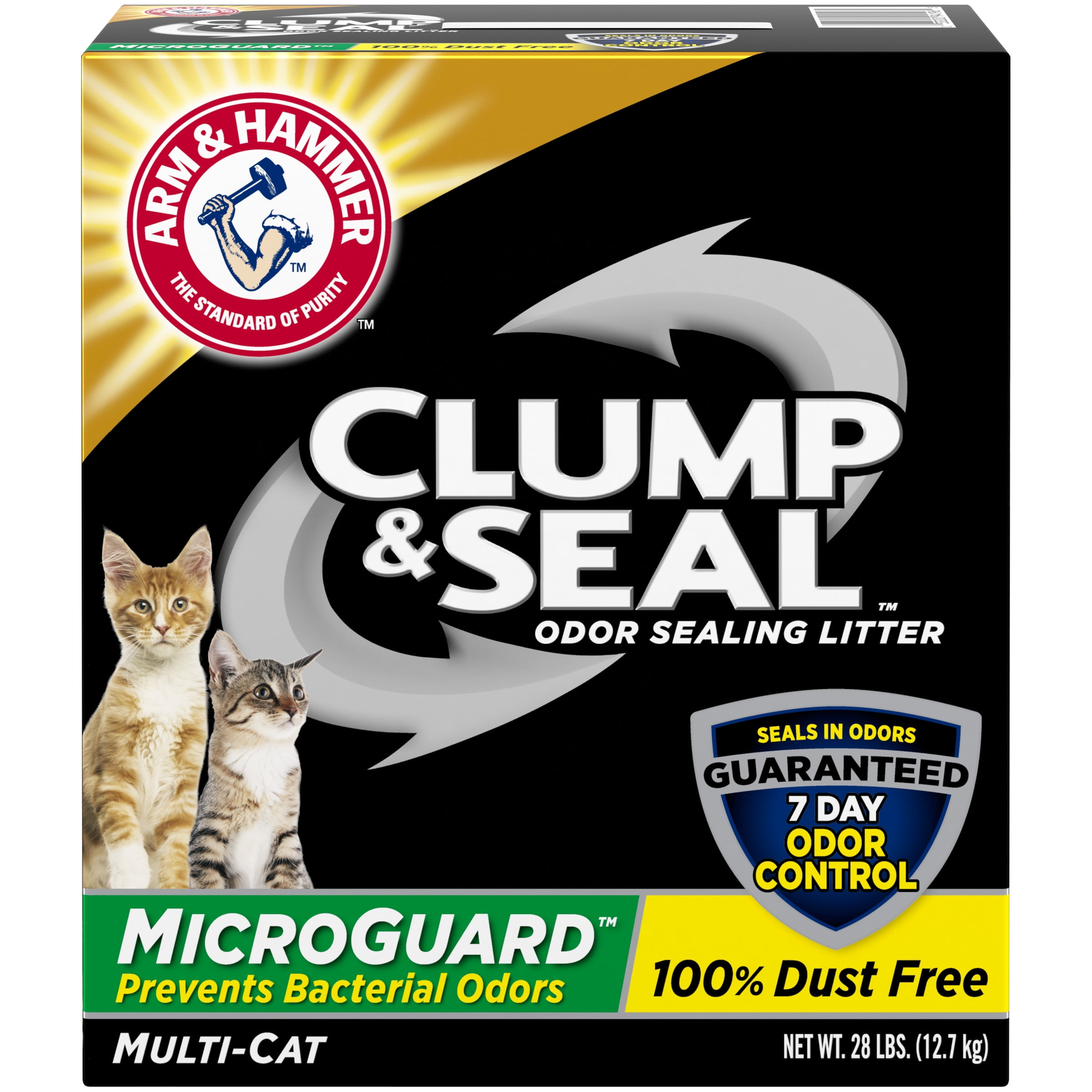 Arm & Hammer Clump & Seal MicroGuard Cat Litter, 28lb Walmart