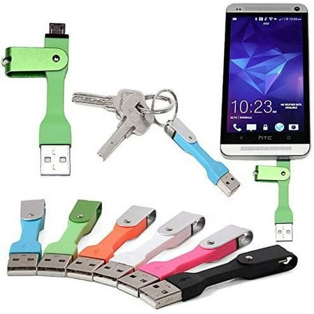 Micro USB Keychain Charger Cable for Samsung Galaxy, Samsung Note, HTC and more (1 Pack, Blue) by Maximalpower