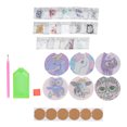 thumbnail image 3 of 5D Rhinestone Painting Coasters Kit, Animal Pattern Wood Bottom Rhinestone Coasters  for Child for Christmas, 3 of 8