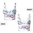 thumbnail image 5 of Lsque Snowy Cottage Holiday Scene Printed Women'S Sports Bra, Compression, Moisture Wicking, High-Impact Sports Bra For Women,Supportive sports bra-Large, 5 of 9