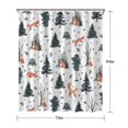 thumbnail image 5 of Multicolor Christmas Forest Pattern Shower Curtain 72"x84" ,Bathroom Decorative Shower Curtains Set with 12 Hooks,Modern Waterproof Washable Shower Curtain, 5 of 6