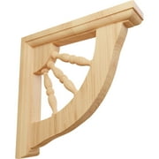 Ekena Millwork 1 1/2"W x 7"D x 7"H Andrea Wagon Wheel Bracket, Red Oak