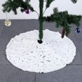 thumbnail image 4 of Falda de árbol de Navidad de felpa con plumas bronceadas Falda de árbol de Navidad Alfombra de árbol de Navidad de piel sintética Cubierta de pie de árbol de Navidad Cubierta de pie de árbol de Navidad (78 cm) esquí esquí Gafas de esquí, 4 of 5