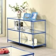 thumbnail image 4 of Furniture of America Mendry Table Console en Métal à 2 Tablettes, Bleu, 4 of 5
