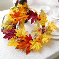 thumbnail image 5 of Coolmade 13 Inch Artificial Autumn Fall Wreath, Harvest Thanksgiving Door Wreath for Front Door with Pumpkins, Maple Leaf and Berry, 5 of 9