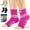 Pink, variant on Powerlix Plantar Fasciitis Socks with Ankle Support Brace for Women & Men Color: Black Size: S