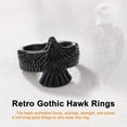 thumbnail image 4 of [Clearance]Stainless Steel Hawk Rings Black Gothic Jewelry for Men Fashion Flying Eagle Ring for Party Size 7-14, 4 of 6