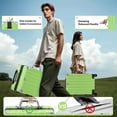 thumbnail image 6 of Carry on Luggage Aluminum Frame Suitcase with Wheels PC ABS Hardside Zipperless with TSA Lock 20 Inch Green, 6 of 10