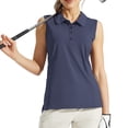 thumbnail image 3 of Posijego Women's Golf Tank Tops Tennis Sleeveless Collar Button Tank Shirts Breathable Activewear Tee Shirt, 3 of 7