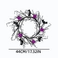 thumbnail image 3 of AZXY Twig Wreath with Black Bats Purple Spiders Halloween Wreath Decor, Halloween Decorations Indoor Outdoor Outside Yard Garden Door, Halloween Party Wreath Decorations for Home Lawn Patio Decor, 3 of 6