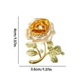thumbnail image 4 of Broches pour Femmes Filles Rose Femmes et Strass Émail Paillettes Broche Bijoux Châle Décorations de Robe de Soirée Accessoires pour Femmes Orange, 4 of 9