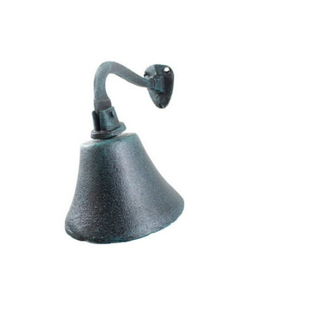 Seaworn Blue Cast Iron Hanging Ship's Bell 6