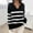 Black, variant on VISALY V Neck Pullover Sweater Knit Sweater Winter Sweaters Lapel V Neck Long Sleeve Striped Chunky Knit Oversized Pullover Sweater Crochet Sweaters Women Hoodies Pullover Warm Sweaters Black L