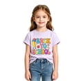 thumbnail image 2 of WERYOUNG Girls Back To School T Shirt Short Sleeve Crewneck Letter Prints T-Shirts Kids Lightweight Knit Tees First Day Of School Shirt Comfortable Top 6-7 Years, 2 of 3