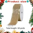 thumbnail image 3 of Gold Glitter Wired Ribbon,Gold with Metallic Edge,Christmas Ribbon for Wreath, ChritmasTree Decoration, Gift Wrapping,Home Decor, 1.5 Inch x 10 Yards, 3 of 7