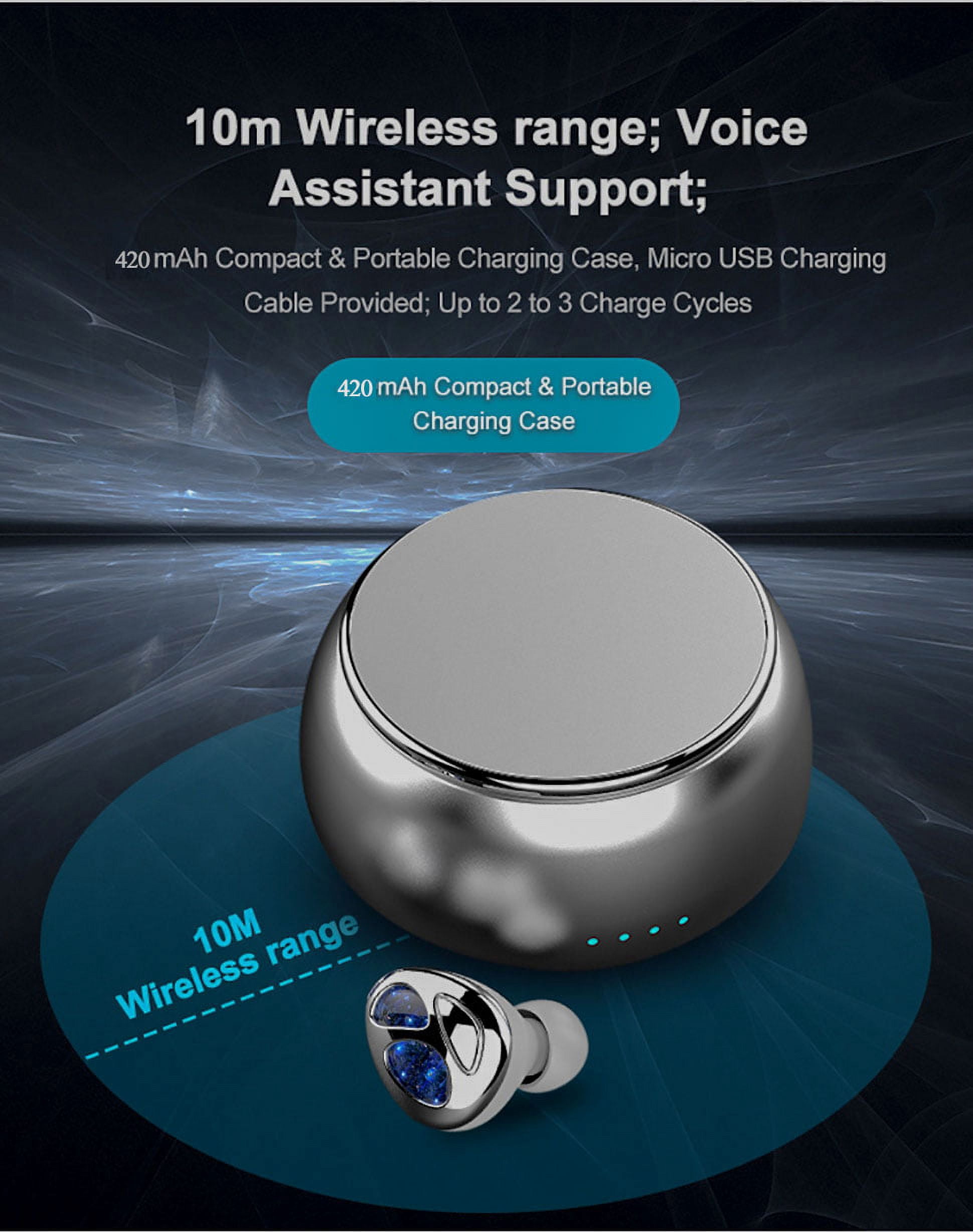 Wireless In-Ear Earbuds for Men Women,Bluetooth 5.0 Bass Boost TWS Earphones IPX5 Waterproof,32-Hour Play Time Smart Touch Headset Earbuds