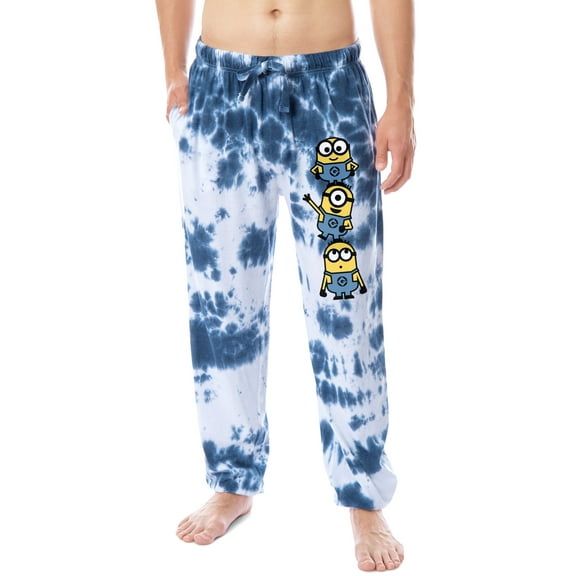 Despicable Me Men's Minions Chibi Tie-Dye Sleep Jogger Pajama Pants