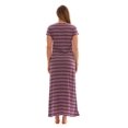 thumbnail image 3 of Just Love Womens Stripe Maxi Dress Knit Jersey T-Shirt Dress for Women (Purple Stripe, 1X), 3 of 3
