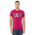 thumbnail image 2 of Breast Cancer Support Hope Pink Ribbon Men's T-shirt, 3XL, Cyber Pink, 2 of 5