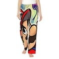 thumbnail image 2 of Lsque Mario Print Women's Pajama Pants, Lounge Pant - Comfortable Home Wear,Elastic Waistband, Stylish Design-Small, 2 of 9