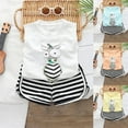thumbnail image 2 of XBASW Baby Newborn Boys Summer Tank Outfit Toddler Crewneck Cartoon Camisoles and Striped Shorts Boys Cotton Two-Piece Set 6M-5Years, 2 of 9