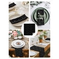 thumbnail image 3 of Black Botanical Fall Cloth Napkins Set of 8 Reusable Dinner Napkins, Thanksgiving Vintage Leaf Floral Cocktail Napkin Washable Table Napkins for Wedding/Holiday Party/Baby Shower 20"x20", 3 of 7
